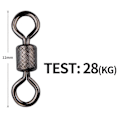 Miniatyrbillede 2 af 5: Fiskeri svirvel konnektor ring rullende rotator for sikkerhed Kana krog C