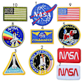 Miniatyrbild 1 av 5: 10 st NASA-märken, broderade stryka på/sy på-märken Rymdmärke Applikation för kläder, klänning, hatt, jeans, gör-det-själv-tillbehör