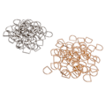 Miniatyrbillede 7 af 8: 120 stk D-ringe 60 stk. Guld 60 stk. Sølv halvcirkelgrater Gratis sømløs svejsning zinklegering Craft Hardware til gør-det-selv