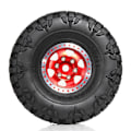 Pikkukuva 4 / 5: Metallinen Beadlock-vanne rengassarja 1/18 1/24 RC-ryömintäautolle, musta