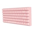 Miniatyrbillede 8 af 8: Mekanisk tastatur 82 taster 3 forbindelsestilstande RGB baggrundsbelysning ergonomisk pink gaming tastatur til kontor lineær handlingsswitch