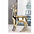 Miniatyrbillede 3 af 5: Hjortefigur Hjorte Elektroplettering Moderne Poleret Guld Hjort Statue Skulptur