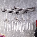 Miniatyrbilde 6 av 8: Hengende Metal Vinkopp Stativ Bar Dobbel Stemware Glassflaske Goblet Inverted Holder