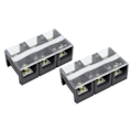 Miniatyrbilde 6 av 8: 2stk Wire Barrier Block Terminal Strip 600V 100A TC Fast Jern Dual Rader Terminal Strip med deksel Svart 3 Posisjoner (1003)