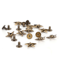 Miniatyrbillede 5 af 8: Stjerneformet nitteknopper DIY Tøj Sko Dekorationstilbehør med skruer 14 mm Bronze