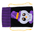 Miniatyrbillede 5 af 8: Halloween Burlap Gaveposer Græskar Spøgelse Festival Slik Syning Uld NonWoven Opbevaringspose (Skull)