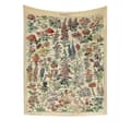 Gobeläng Växter Blommor Gobeläng Väggbonad Botanisk Väggkonst Boho Inredning, 150x130cm