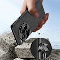 Miniatyrbillede 4 af 4: til OnePlus 12 Cover, til OnePlus 12 Læder Cover, PU Læder Ultratyndt Slankt Holdbart Beskyttende Telefon Cover Zekai sort