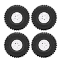 Pikkukuva 2 / 8: 4 kpl 1,9 tuuman pyörän vanteen kumirengas RC-lisävaruste sopii Axial 1/10 RC-ryömintään 120 mm Blanc