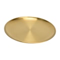 Miniatyrbilde 4 av 8: Serveringsfat i rustfritt stål, grillplate, tykk rund plate, gyllen dessertplate