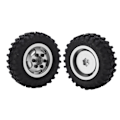 Pikkukuva 4 / 8: 2 kpl/setti 55 mm metalliset vanteet ja renkaat Axial SCX24 1/24 RC-autoon, hopeanväriset