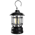 Miniatyrbild 4 av 5: Utomhus COB-lykta Retro Campinglampa Ljus USB Uppladdningsbar Campinglykta Flamlampa