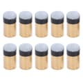 10 st Biljard Snooker Pool Kö Pole Tip Ersättningsdelar Skruv Koppar PU Läder (11MM)