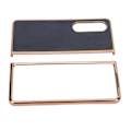 Miniatyrbilde 8 av 8: Mobiltelefonveske Nano galvanisert kuskinn Cross Grain telefonbeskyttelsesdeksel til Samsung Galaxy Z Fold 4 Blue