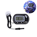 Miniatyrbillede 1 af 8: LCD Digital Akvarie Termometer med sugekop Fisketank Vand Terrarium Temperatur til fisk og krybdyr