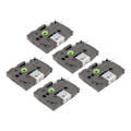 Miniatyrbilde 3 av 8: 5 stk Etikettmaskintape 9mm laminert vanntett fargefast multifunksjonstape for PT D210 PT D200 PT H110 PT D400 Hvit på grønn Bze 725