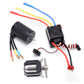 Miniatyrbild 7 av 8: 3650 4300KV Vattentät Borstlös Motor med 60A ESC Motor Drevväxel Avdragare Combo Set för 1/10 1/8 RC Bil