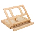 Miniatyrbillede 3 af 8: Bordplade staffeli fyrretræ Justerbar skinnestang 4 vinkler foldbar letvægts, robust malerstaffel