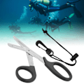 Pikkukuva 6 / 8: JD-918 420 ruostumaton teräs Scuba Technology Sukellussakset Vedenalainen pakoköyden kalastusverkkoleikkaus