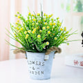 Pikkukuva 3 / 5: Keltainen sisäkäyttöinen keinotekoinen Gypsophila kukkaruukkukoristelu kotiin ja toimistoon