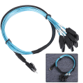 Miniatyrbilde 6 av 8: 12 Gbps Tilkoblingskabel MINI SAS 38p SFF‑8654 til 4 x SATA Server Datatransmisjonskabel