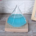Miniatyrbild 3 av 8: Distinkt diamantformad väderprognosglasflaska Heminredning FödelsedagspresentBlå