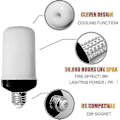 Miniatyrbild 2 av 5: 4-pack E27 Flamljuslampor 4W Bas LED Flam Effekt Lampor 4 Ljuslägen Dekorativa Inomhuslampor för Hem Trädgård Fest