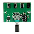Pikkukuva 7 / 8: Rungon tuulettimen nopeudensäädin napa DC 12V PWM 4-kanavainen tuuletinsovitin 4pin 3pin 2pin PC-tuulettimelle