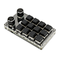 Miniatyrbild 3 av 8: 12-tangenters mekaniskt tangentbord stödjer trådbunden USB trådlös Bluetooth DIY programmerbar röd switch makro tangentbord med 2 knappar för spel