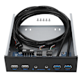 Miniatyrbillede 1 af 8: USB 3.0 + USB 2.0 19PIN HD Audio Extension Frontpanel