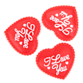 Miniatyrbilde 7 av 8: 100 stk/pose polyester svamp hjerteform dekor Valentinsdag bryllupsfest dekorasjon ornament rød