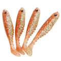 Miniatyrbilde 5 av 8: 4 stk myk agn T-hale lokke AR48 Swimbait 75mm 3,2g kunstig fiskeutstyr for fisker saltvann ferskvannsfiske oransje
