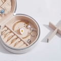 Miniatyrbillede 4 af 5: Smykkeskrin Lille Rejse Smykke Organizer Opbevaring, Bærbar Display PU Læder Etui