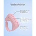 Miniatyrbilde 5 av 5: Bluetooth-kamerafjernkontroll for videoopptak, rosa rullefinger for iPhone iPad iOS Android, todelt sett