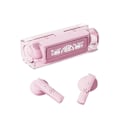 Pikkukuva 1 / 8: Bluetooth-kuulokkeet, sarjakuvakuvio, melunvaimennus, langattomat Bluetooth-kuulokkeet, kuulokkeet IOS- ja Android-laitteille, vaaleanpunainen