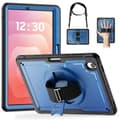 Compatible with Samsung Galaxy Tab S11 Case Hand Strap Stand PC + TPU Tablet Case with Shoulder Strap and Pen Holder OceanBlue
