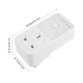 Miniatyrbillede 6 af 8: Elektronisk Type Nedtælling Stikkontakt Skifte Strøm Timer Timing Off Stikkontakt 100-240V (BS)