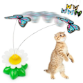 Miniatyrbild 1 av 5: Interaktiv Fjärilsfluga Katt Leksak - Set om 2, Slumpmässig Färg