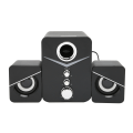Miniatyrbild 5 av 8: D‑221 Bluetooth datorhögtalare Deep Bass 2.1-kanals Mini Desktop-högtalare för bröllopsfest Svart