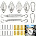 Miniatyrbillede 1 af 5: Shade Sail Monteringssæt, 40 stk. Shade Sail Monteringssæt, 304 Rustfrit Stål Hardware Monteringssæt, Have Sejl Monteringssæt til Have_SZXM