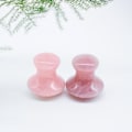 Miniatyrbilde 2 av 5: Håndlaget Rose Quartz Gua Sha Verktøy Soppformet for Spa Avslapping Meditasjon Massasje