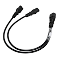 Miniatyrbild 3 av 8: Enkel C14 till Dual 5 15R C13 sladd Kort Power UPS Server Y Splitter Adapter Kabel för PC Monitor Printer