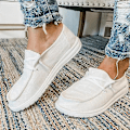 Pikkukuva 2 / 3: Valkoiset Slip On -venetossut naisille
