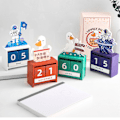 Miniatyrbild 6 av 8: Trä evighetskalender nedräkning månad datum block kuber kalender söt skrivbordsdekoration typ 4