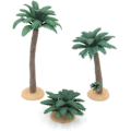 Miniatyrbilde 1 av 5: 3 stk Små Kokos Palmetre Modell Grønn Plast Kunstig Akvarium Planter Modell Landskap Palmetre Håndverk Statue