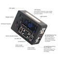 Miniatyrbillede 4 af 5: Bærbar kontrolhub med LED-lys Adapter Mini Power Box A