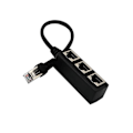 Pikkukuva 2 / 4: RJ45 Ethernet-jakaja, 1 urosliitäntä 3 naarasliitäntään LAN-sovitinkaapeli Super Cat5:lle, Cat5e:lle, Cat6:lle, Cat7:lle Ethernet-pistorasian liitäntää varten