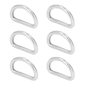 Miniatyrbillede 3 af 8: 100 stk. D-ringe - robuste, holdbare, blanke, brede anvendelse, falmefri, nem montering - metal D-ringe - sølv
