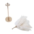 Miniatyrbillede 7 af 8: Fjer Bordlampe Touch Switch USB Struds Fjer Lampe 3 Farve dæmpende Skrivebordslampe med Guld Metal Base 30 stk Fjer