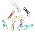 Miniatyrbillede 2 af 8: 40 stk. Metal Små Clips Hule Fisk Form Farve Pose Forseglingsregning Papirholder Kontor Stationery